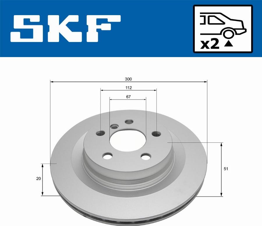 SKF VKBD 90712 V2 - Гальмівний диск autozip.com.ua