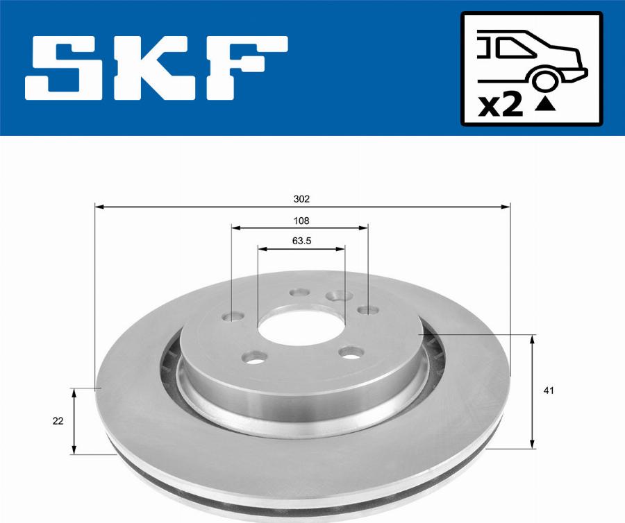 SKF VKBD 91075 V2 - Гальмівний диск autozip.com.ua