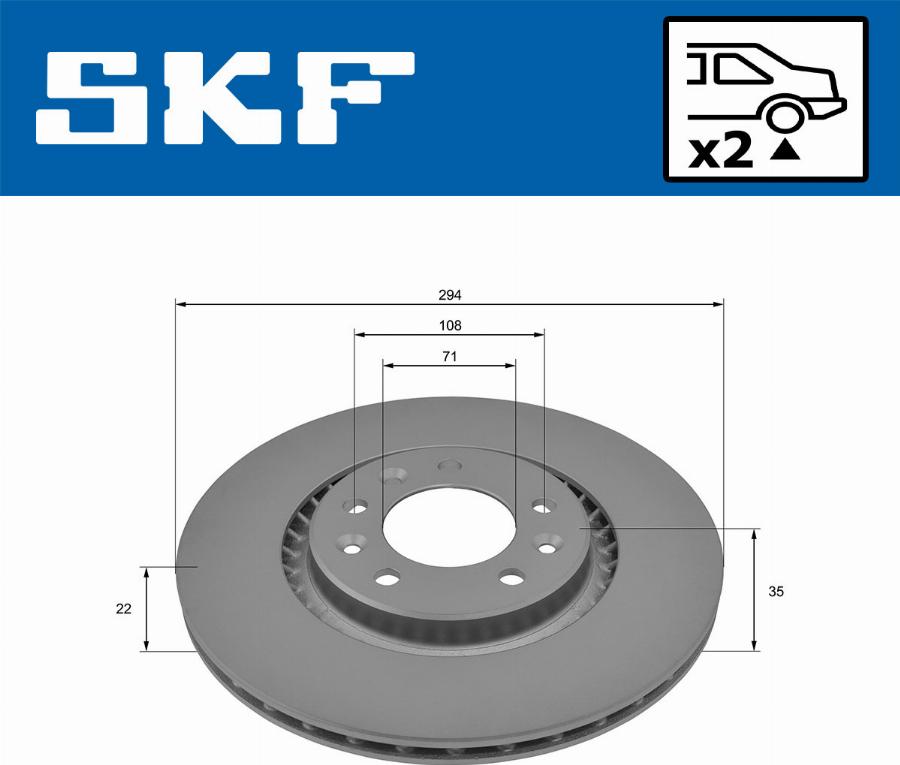 SKF VKBD 91305 V2 - Гальмівний диск autozip.com.ua
