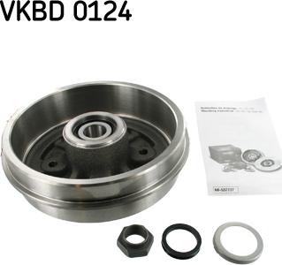 SKF VKBD 0124 - Гальмівний барабан autozip.com.ua