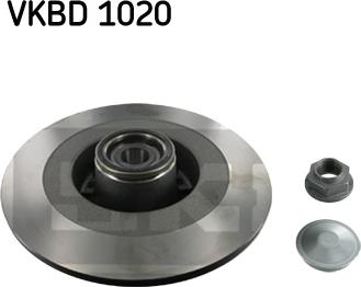 SKF VKBD 1020 - Гальмівний диск autozip.com.ua