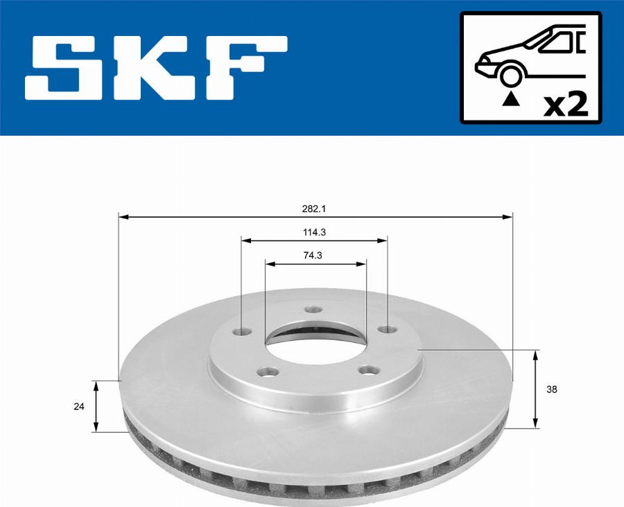 SKF VKBD 80906 V2 - Гальмівний диск autozip.com.ua