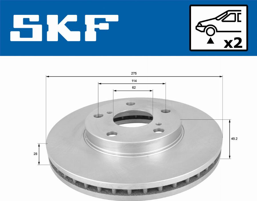 SKF VKBD 80479 V2 - Гальмівний диск autozip.com.ua