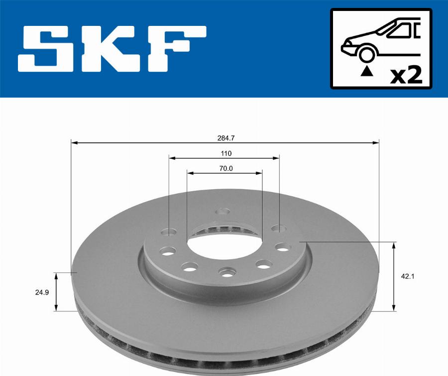SKF VKBD 80478 V2 - Гальмівний диск autozip.com.ua
