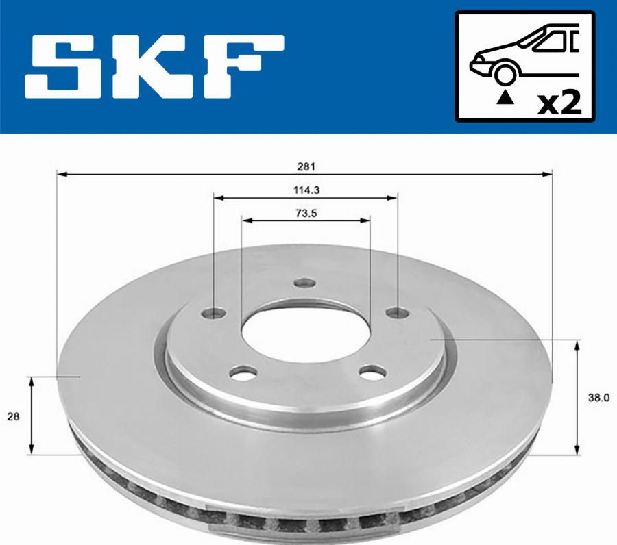 SKF VKBD 80594 V2 - Гальмівний диск autozip.com.ua