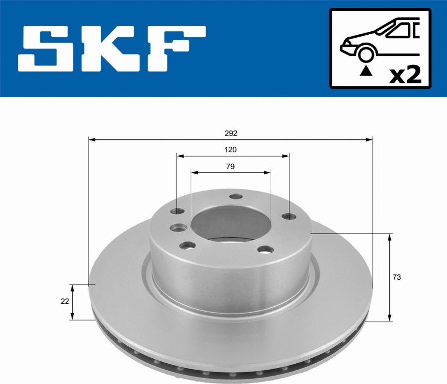 SKF VKBD 80099 V2 - Гальмівний диск autozip.com.ua