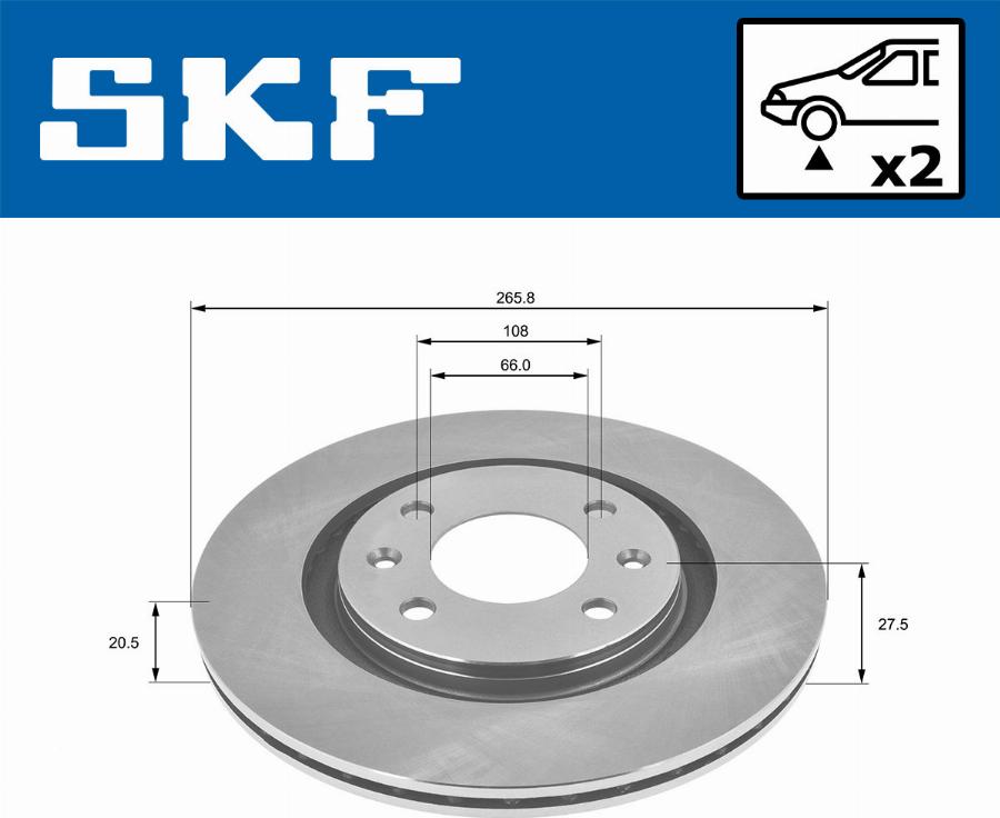 SKF VKBD 80094 V2 - Гальмівний диск autozip.com.ua