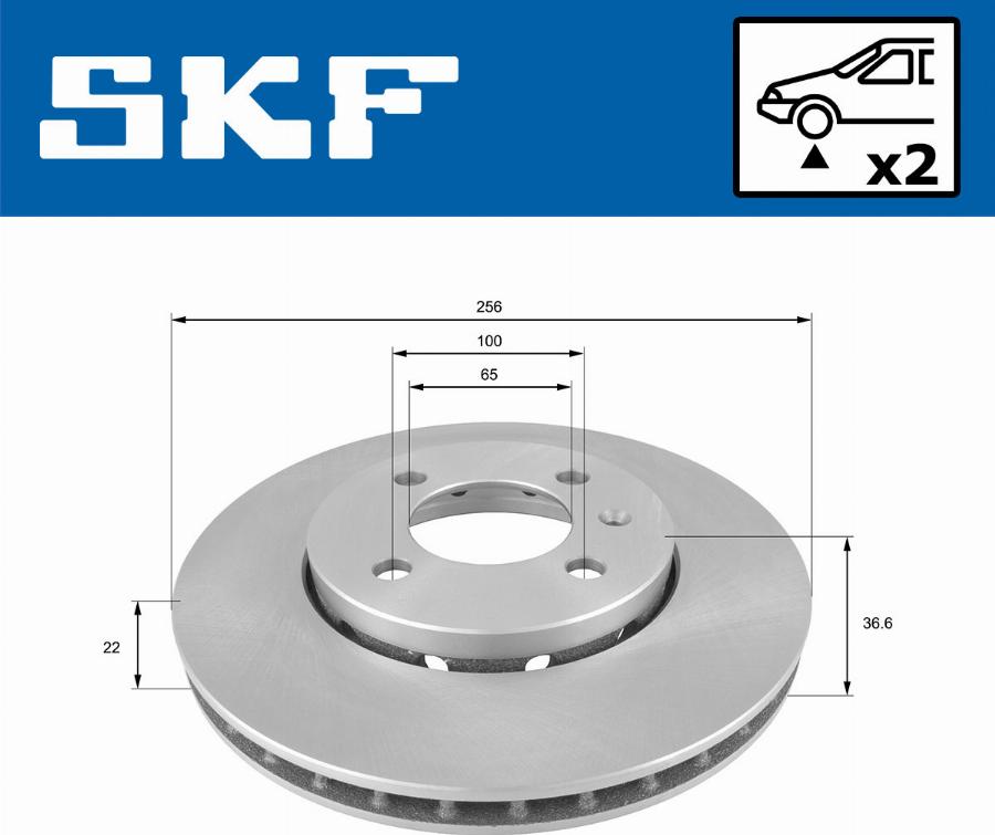 SKF VKBD 80096 V2 - Гальмівний диск autozip.com.ua