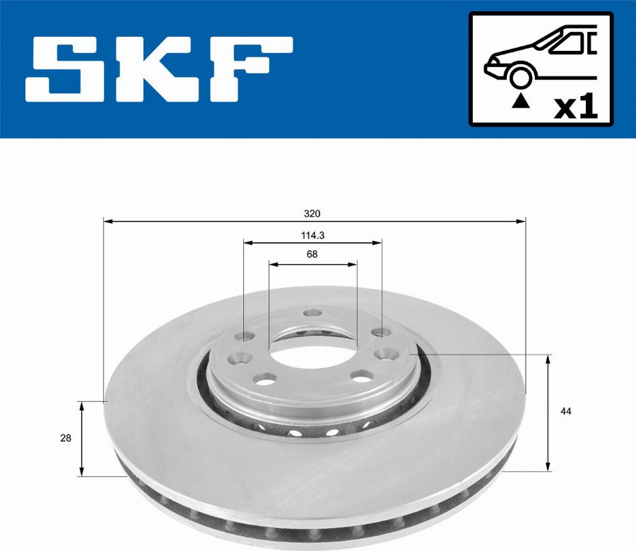 SKF VKBD 80091 V1 - Гальмівний диск autozip.com.ua