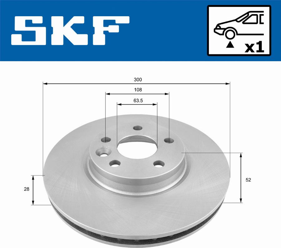 SKF VKBD 80056 V1 - Гальмівний диск autozip.com.ua