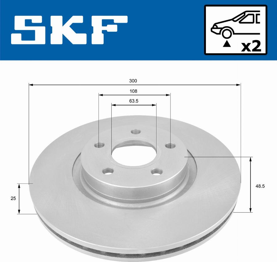 SKF VKBD 80053 V2 - Гальмівний диск autozip.com.ua