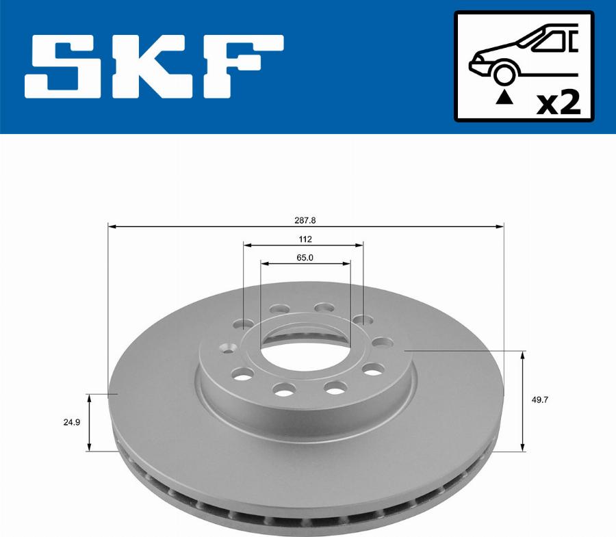 SKF VKBD 80005 V2 - Гальмівний диск autozip.com.ua