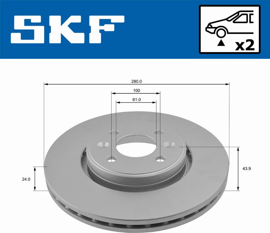 SKF VKBD 80010 V2 - Гальмівний диск autozip.com.ua