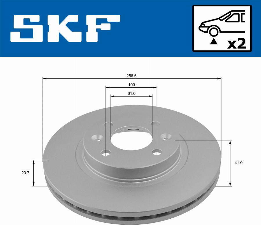 SKF VKBD 80011 V2 - Гальмівний диск autozip.com.ua