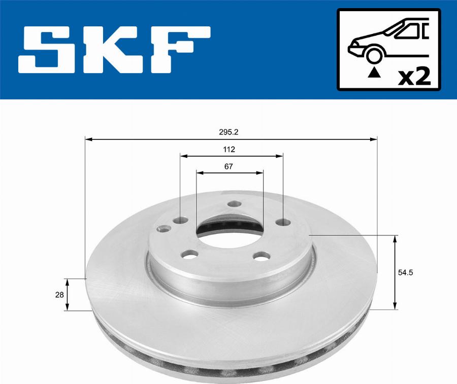 SKF VKBD 80081 V2 - Гальмівний диск autozip.com.ua