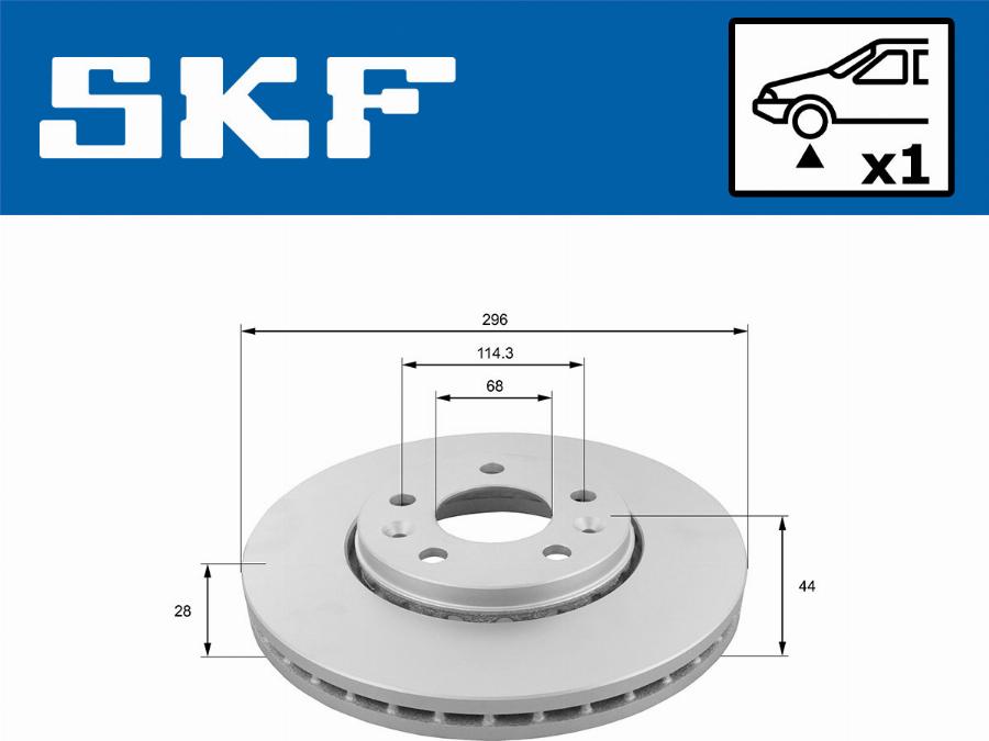 SKF VKBD 80030 V1 - Гальмівний диск autozip.com.ua