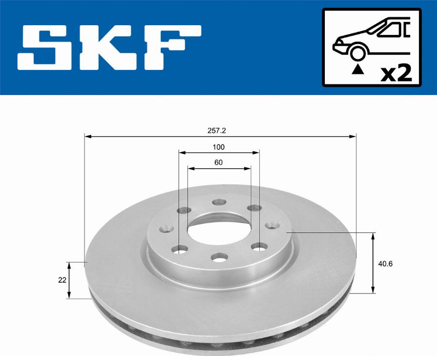 SKF VKBD 80038 V2 - Гальмівний диск autozip.com.ua