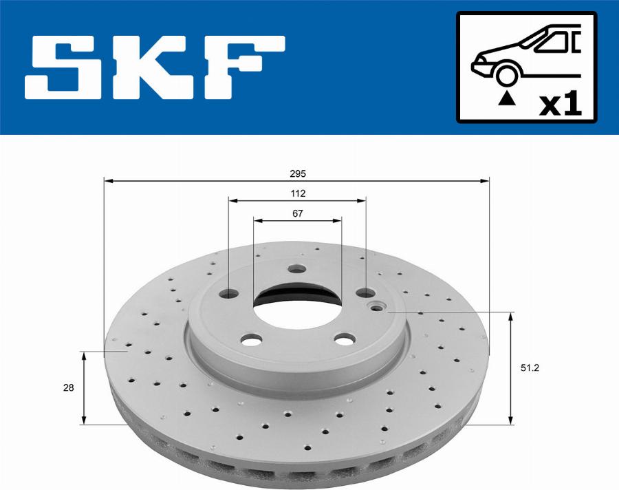 SKF VKBD 80028 V1 - Гальмівний диск autozip.com.ua