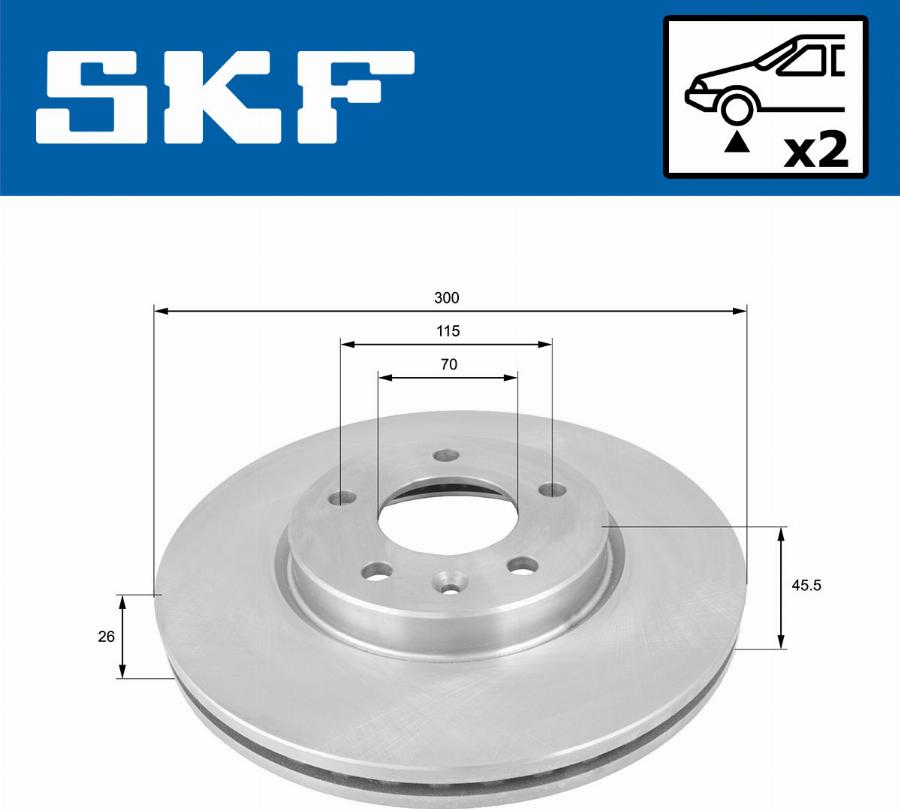 SKF VKBD 80194 V2 - Гальмівний диск autozip.com.ua