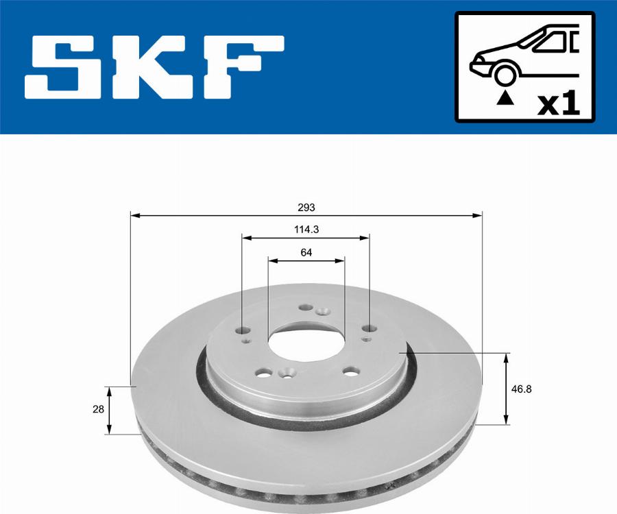 SKF VKBD 80141 V1 - Гальмівний диск autozip.com.ua