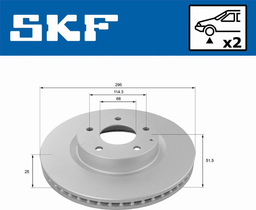 SKF VKBD 80164 V2 - Гальмівний диск autozip.com.ua