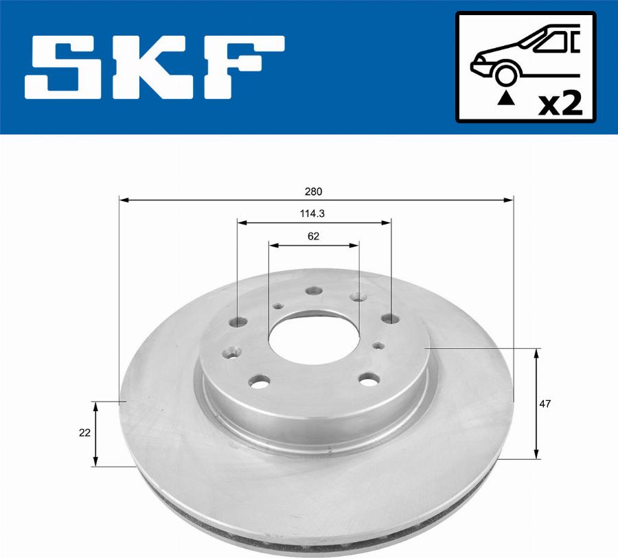 SKF VKBD 80100 V2 - Гальмівний диск autozip.com.ua