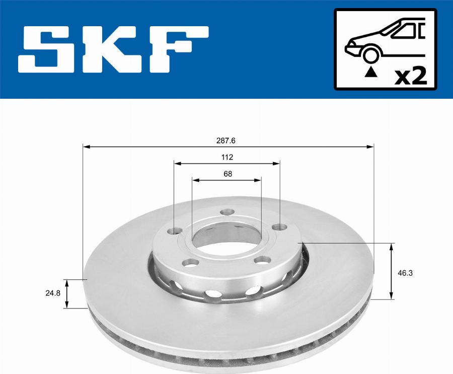 SKF VKBD 80189 V2 - Гальмівний диск autozip.com.ua