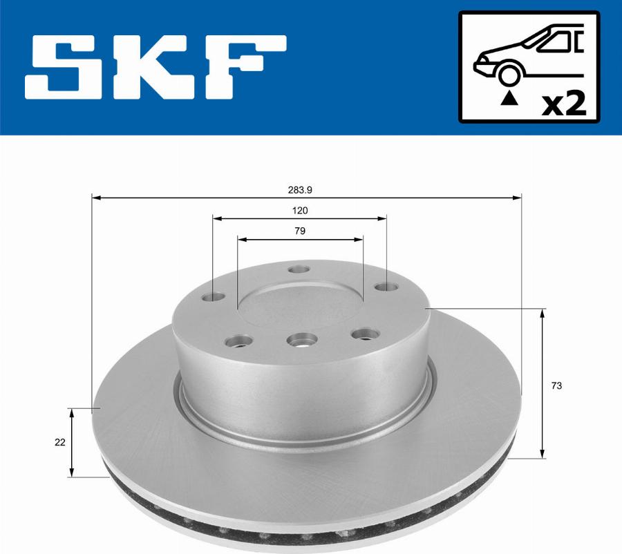 SKF VKBD 80133 V2 - Гальмівний диск autozip.com.ua