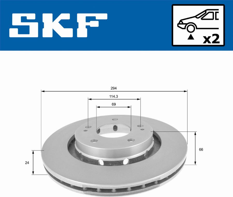 SKF VKBD 80127 V2 - Гальмівний диск autozip.com.ua