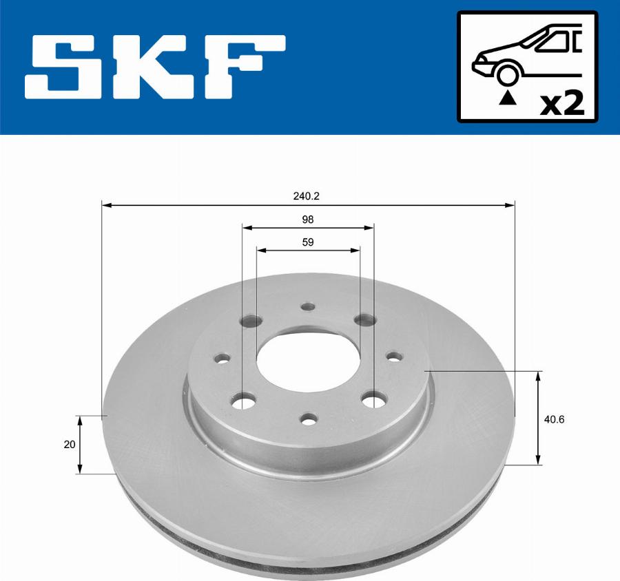 SKF VKBD 80175 V2 - Гальмівний диск autozip.com.ua