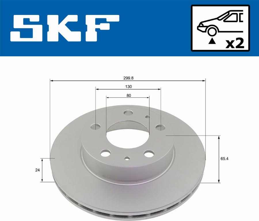 SKF VKBD 80177 V2 - Гальмівний диск autozip.com.ua