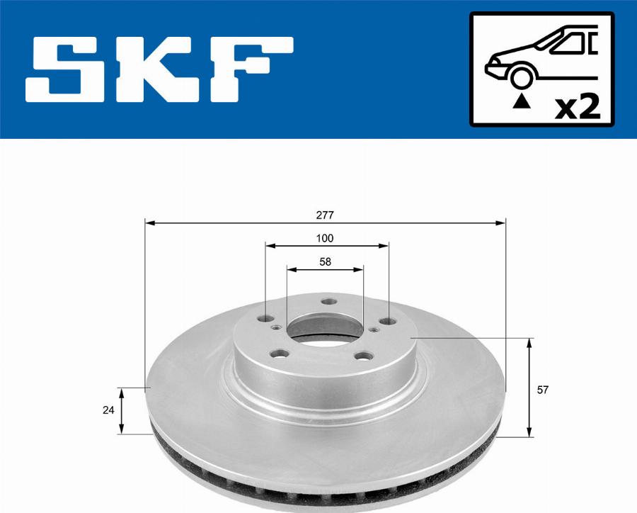 SKF VKBD 80341 V2 - Гальмівний диск autozip.com.ua