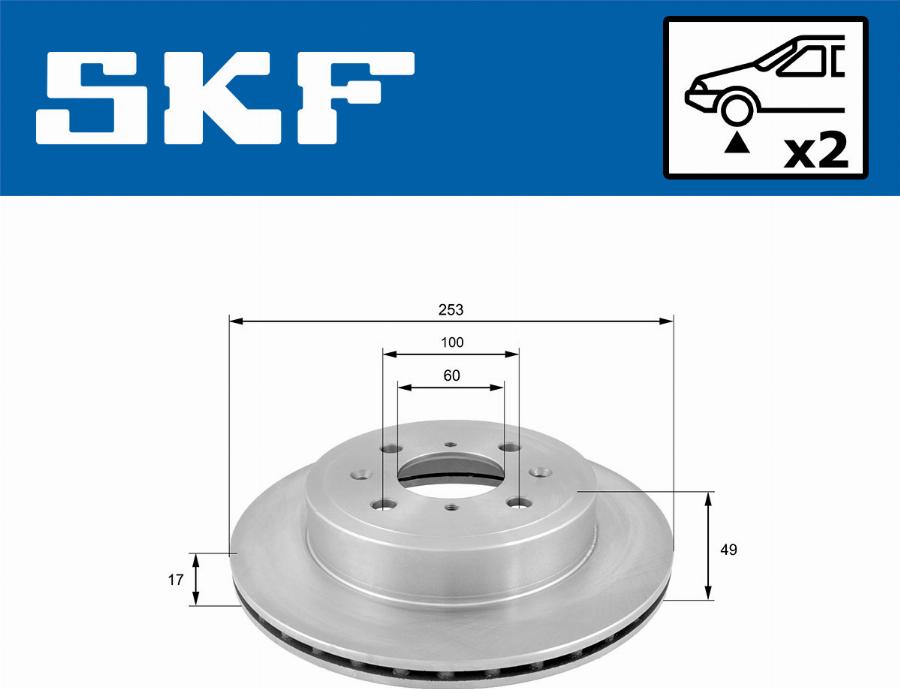 SKF VKBD 80347 V2 - Гальмівний диск autozip.com.ua