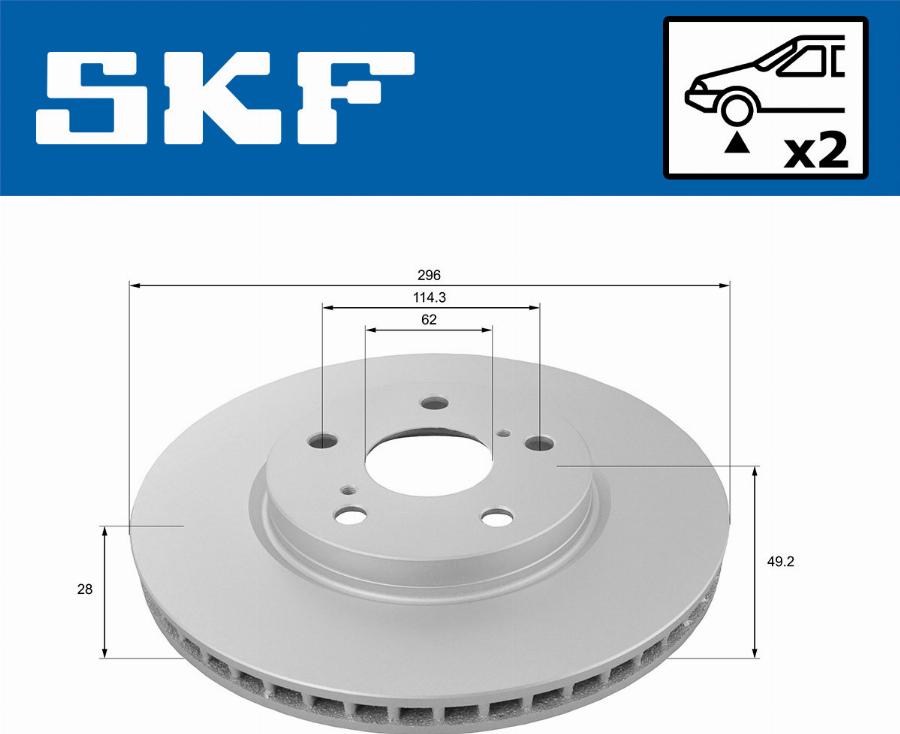 SKF VKBD 80353 V2 - Гальмівний диск autozip.com.ua