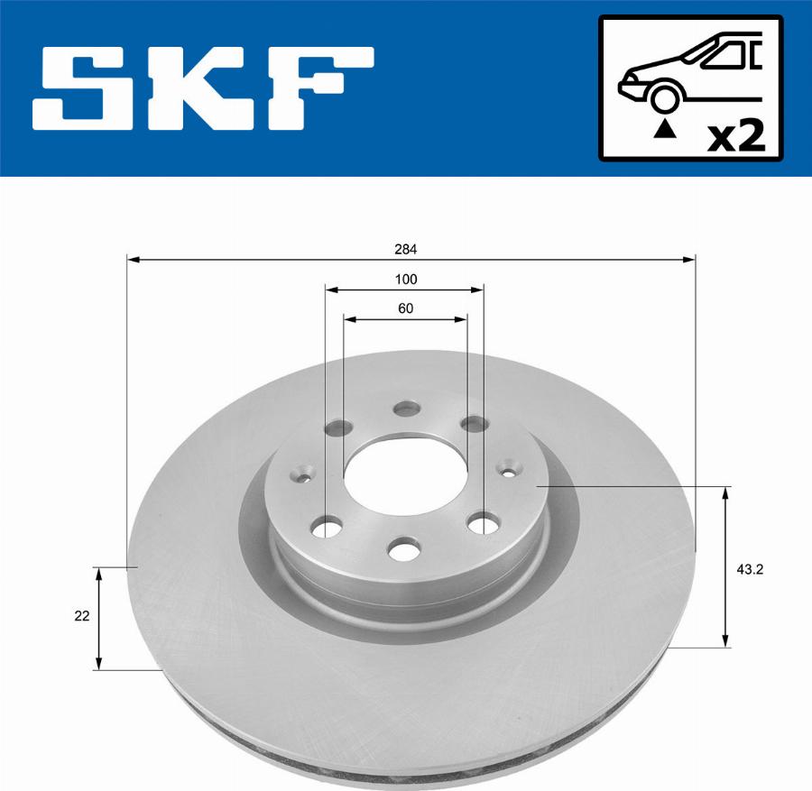 SKF VKBD 80311 V2 - Гальмівний диск autozip.com.ua