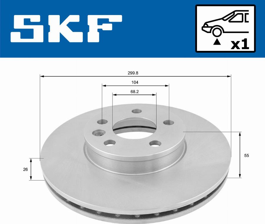 SKF VKBD 80322 V1 - Гальмівний диск autozip.com.ua