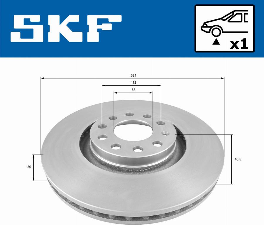 SKF VKBD 80254 V1 - Гальмівний диск autozip.com.ua