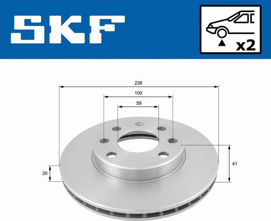 SKF VKBD 80250 V2 - Гальмівний диск autozip.com.ua