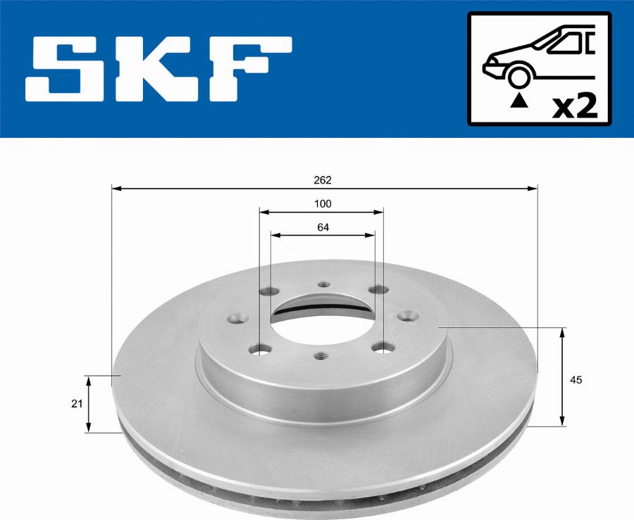 SKF VKBD 80215 V2 - Гальмівний диск autozip.com.ua