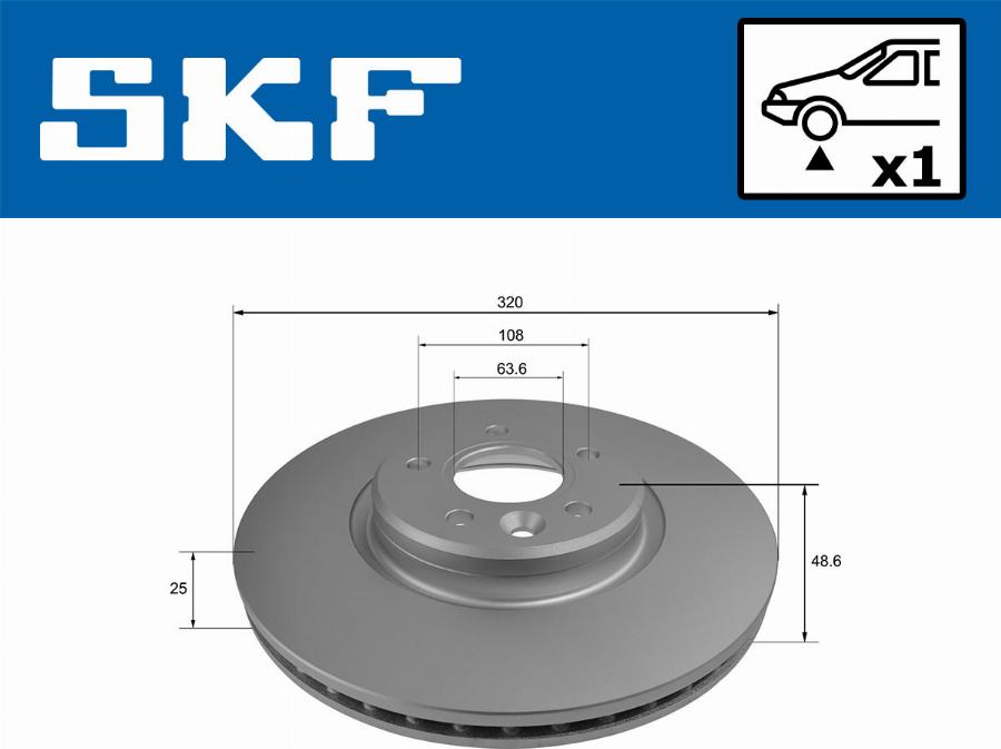 SKF VKBD 80213 V1 - Гальмівний диск autozip.com.ua