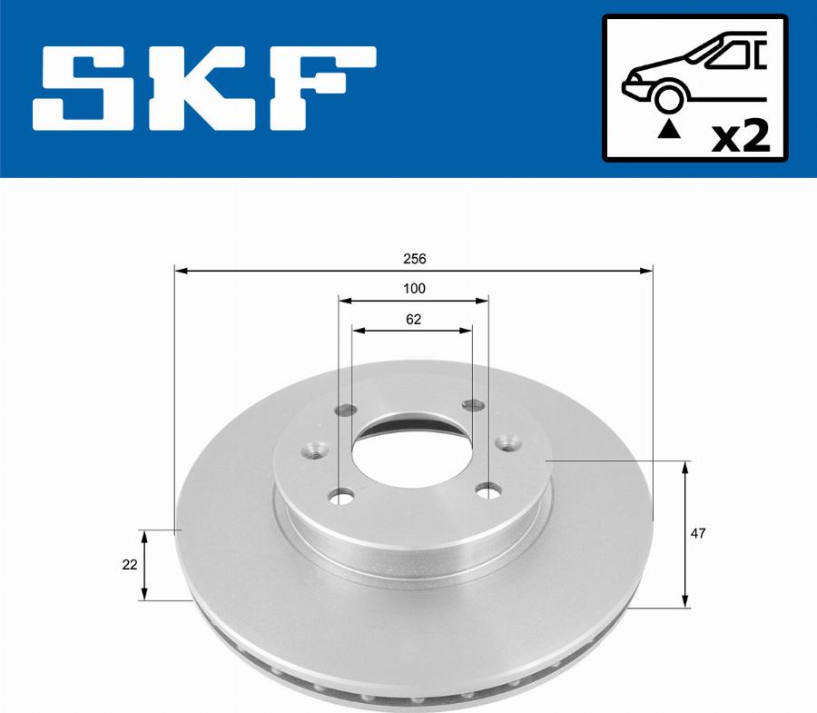 SKF VKBD 80212 V2 - Гальмівний диск autozip.com.ua