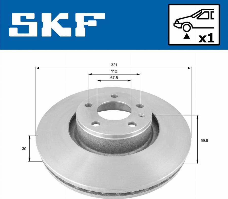 SKF VKBD 80226 V1 - Гальмівний диск autozip.com.ua