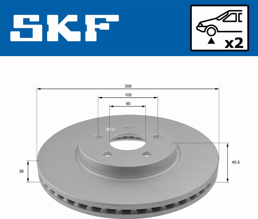 SKF VKBD 80221 V2 - Гальмівний диск autozip.com.ua