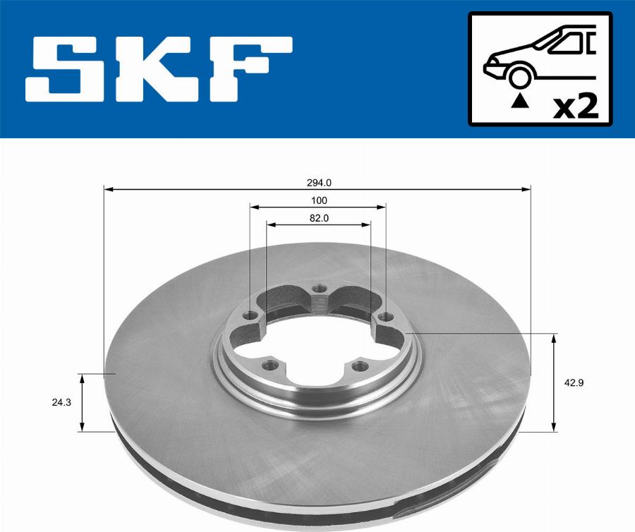 SKF VKBD 80279 V2 - Гальмівний диск autozip.com.ua