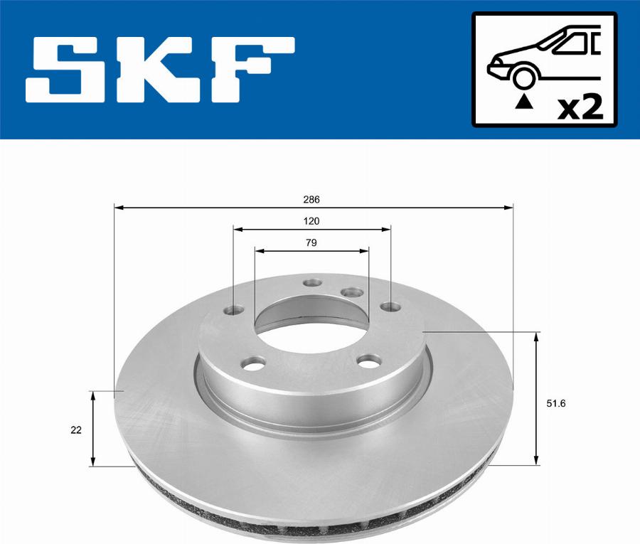 SKF VKBD 80276 V2 - Гальмівний диск autozip.com.ua