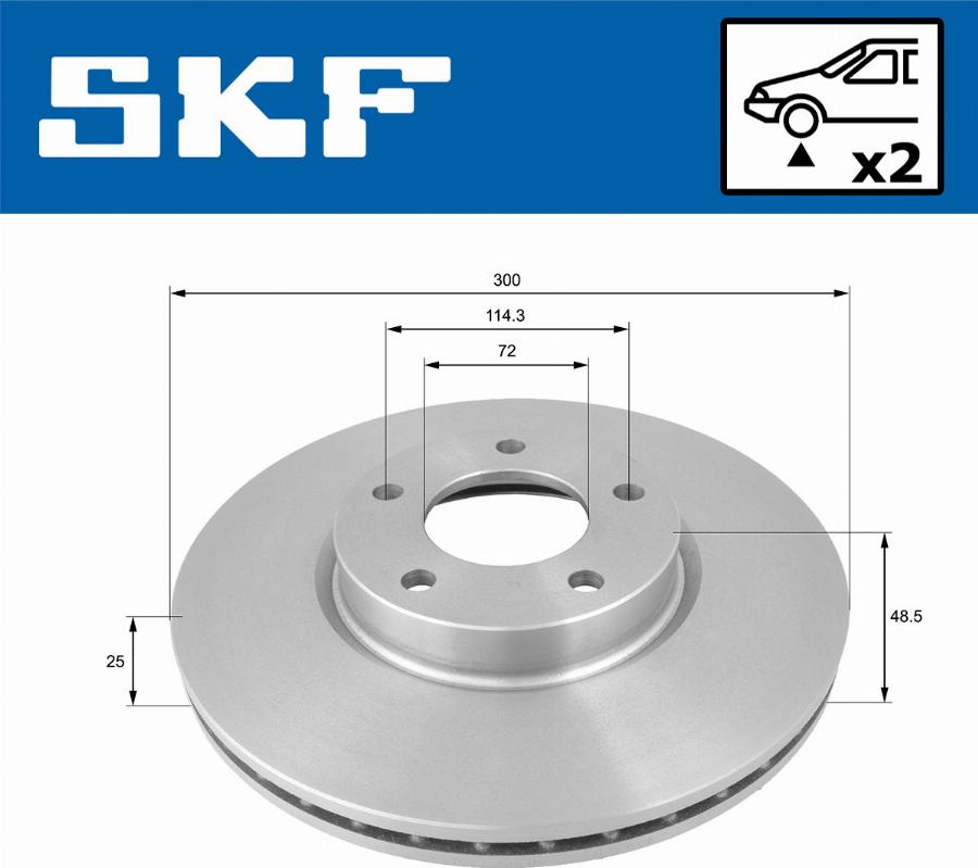 SKF VKBD 80273 V2 - Гальмівний диск autozip.com.ua