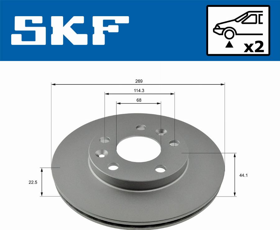 SKF VKBD 81052 V2 - Гальмівний диск autozip.com.ua