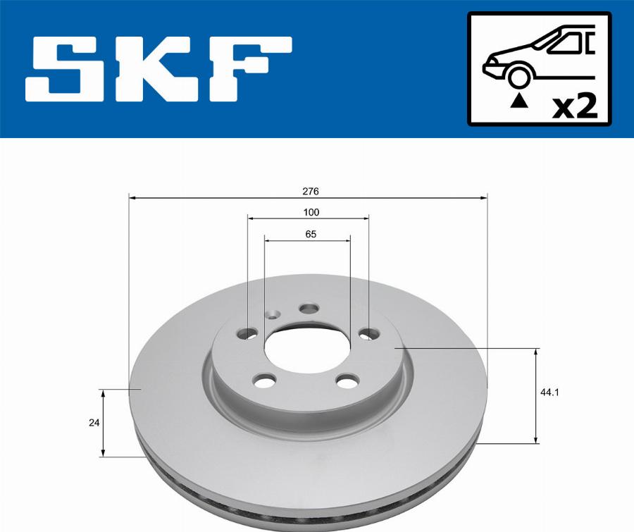 SKF VKBD 81322 V2 - Гальмівний диск autozip.com.ua