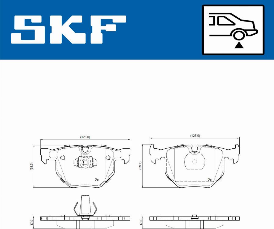 SKF VKBP 90946 - Гальмівні колодки, дискові гальма autozip.com.ua