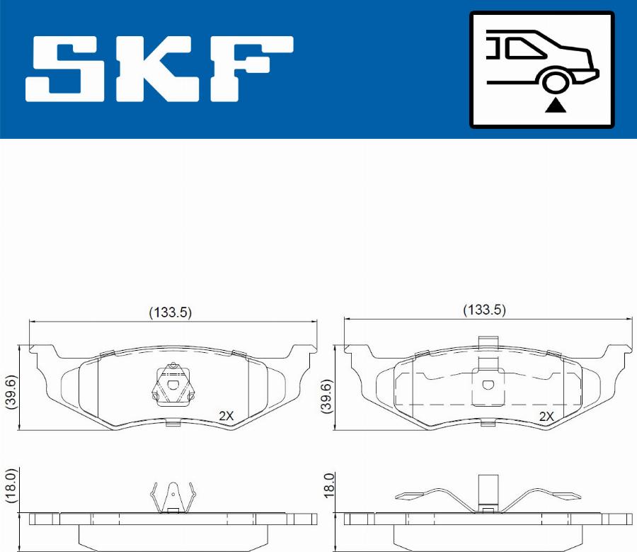 SKF VKBP 90940 - Гальмівні колодки, дискові гальма autozip.com.ua